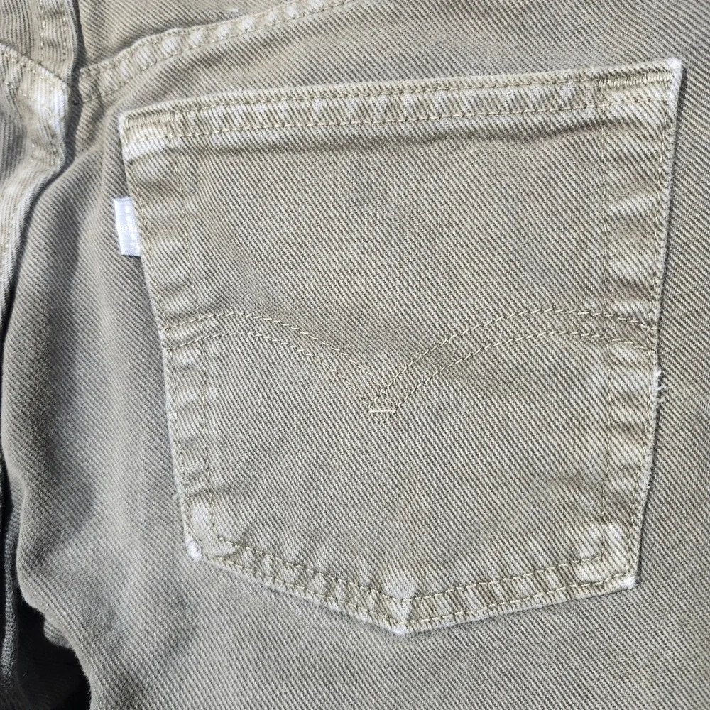 Vintage Levis SilverTab Loose Olive Green Jeans Made in USA 31x32 501-0596